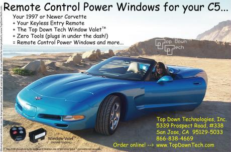 Top Down Tech advertises in Corvette Enthusiast