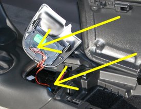 Center Console Connectors indicates connector locations