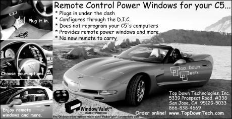Top Down Tech advertises in Corvette Fever